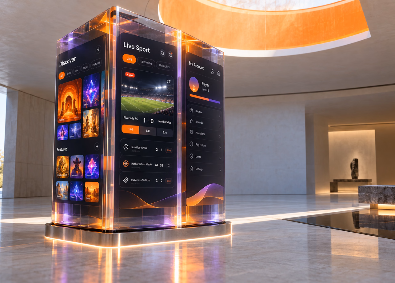 BetNova responsive casino and sportsbook platform design